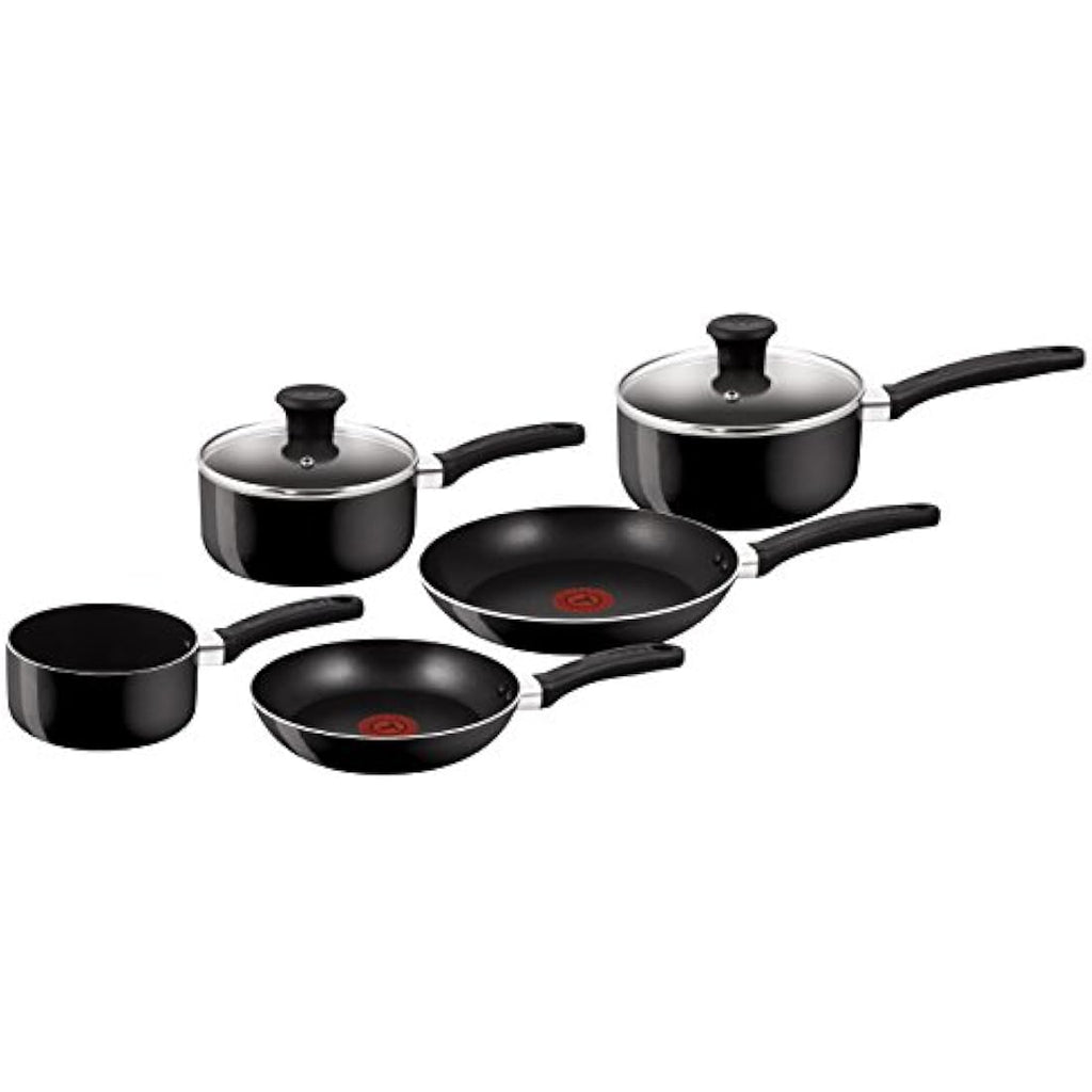 Tefal Delight 5 Piece Non-Stick Aluminium Cookware Set - Black