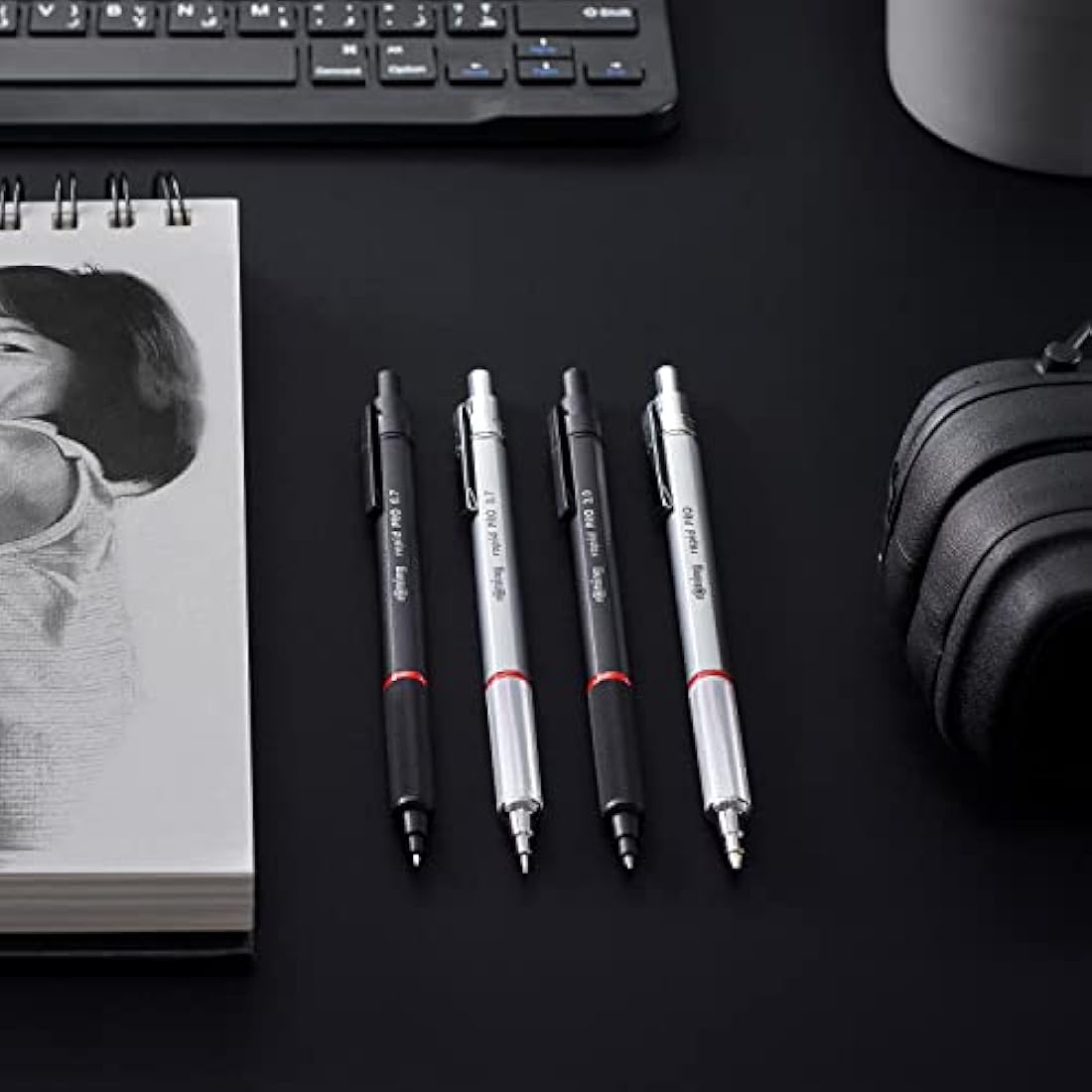 rOtring Rapid Pro Mechanical Pencil | 0.7mm HB Silver Full-Metal Body