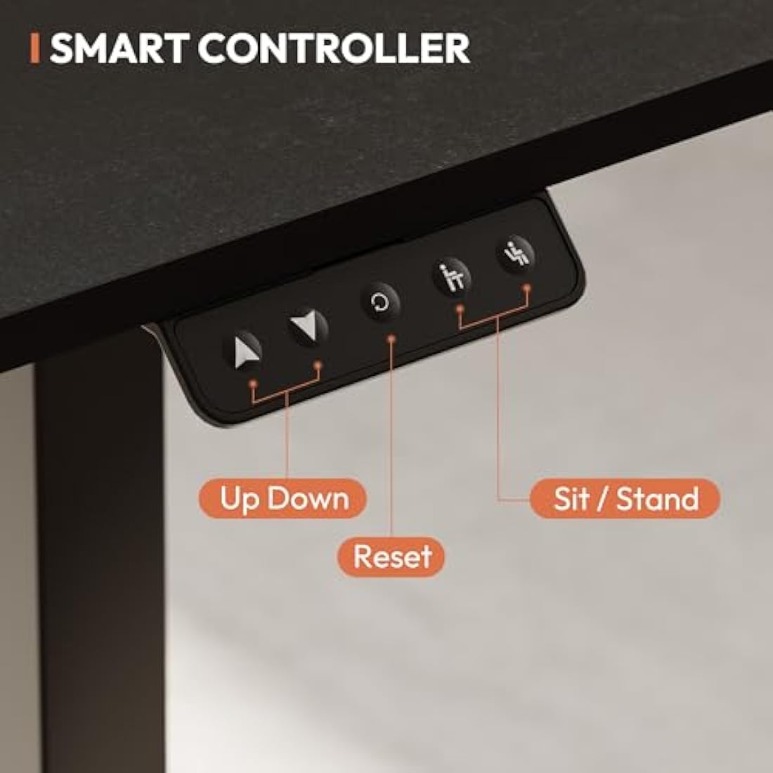 SANODESK Electric Standing Desk – 160x75cm Height Adjustable Table