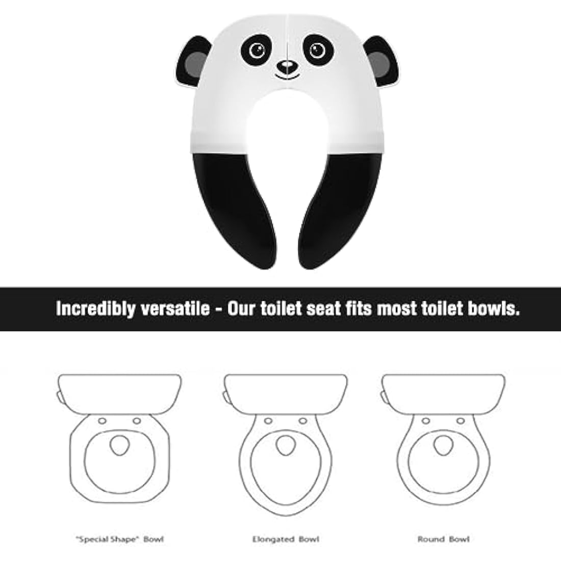 PandaEar Foldable Potty Training Seat – Portable Silicone Toilet Cover