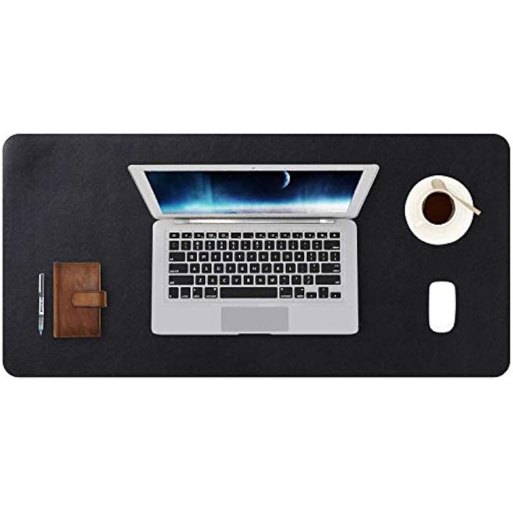 DOBAOJIA Large Desk Pad | Waterproof PU Leather Mouse Mat - Black