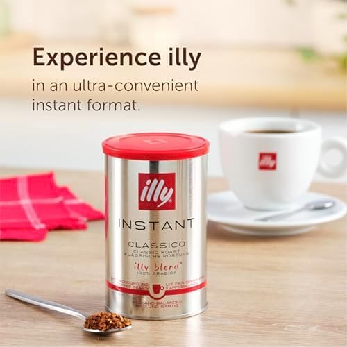 illy Intenso Dark Roast Instant Coffee – 100% Arabica – 95g (6 Pack)