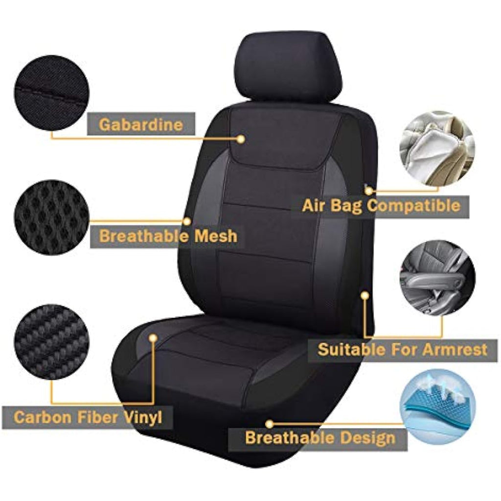 Jolof Store Gabardine Mesh Car Seat Covers – Universal Airbag Compatible