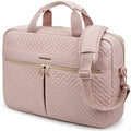 Bagsmart 17.3 Inch Laptop Bag | Water Resistant Business Briefcase, Pink