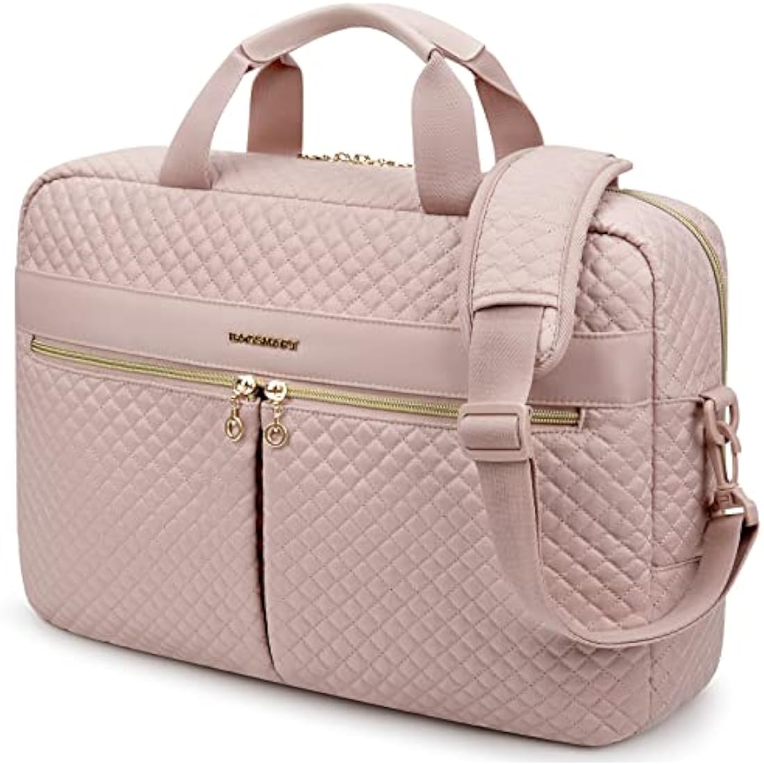 Bagsmart 17.3 Inch Laptop Bag | Water Resistant Business Briefcase, Pink