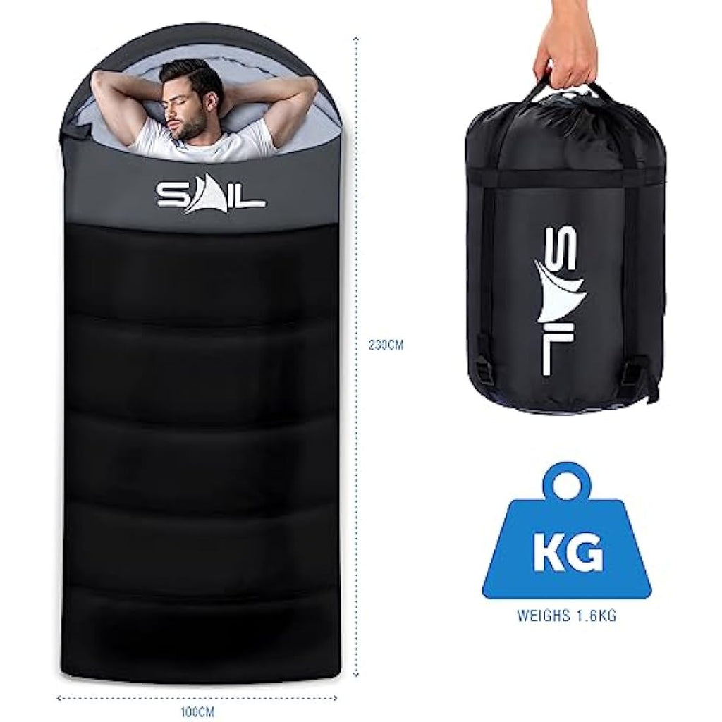 Jolof Store SAIL XL Extra Wide Sleeping Bag – Waterproof & Lightweight
