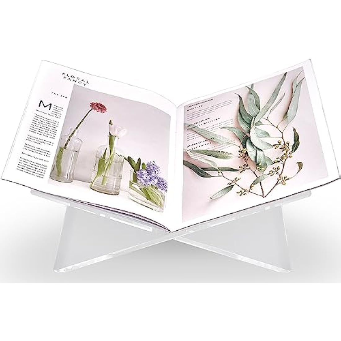 Clear Acrylic Book Stand – Large Cross Frame Display Holder