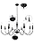 Matte Black Farmhouse Chandelier – 8-Light Industrial Fixture