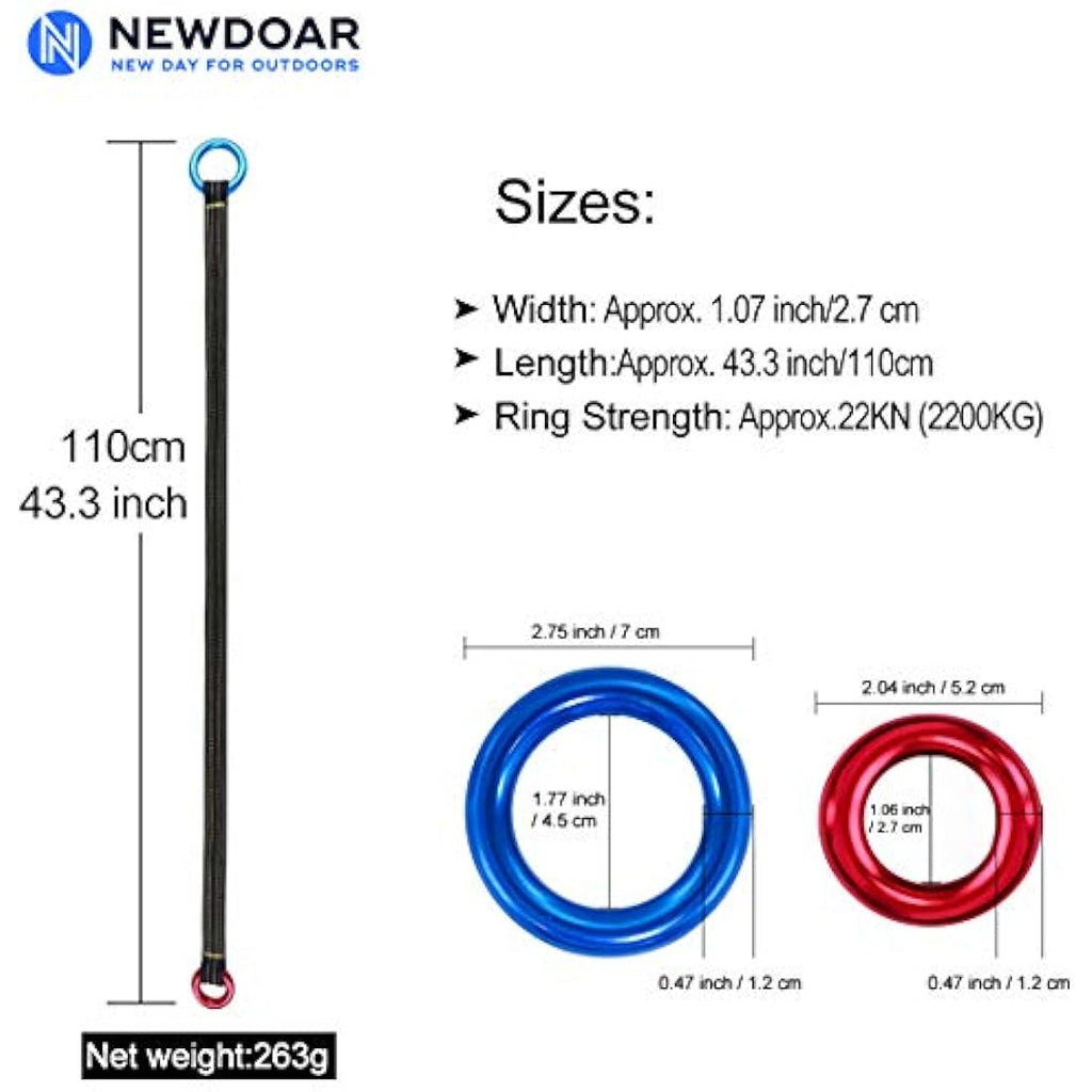 NewDoar Arborist Friction Saver | 43.3" Tree Climbing Rope Sling 22kN