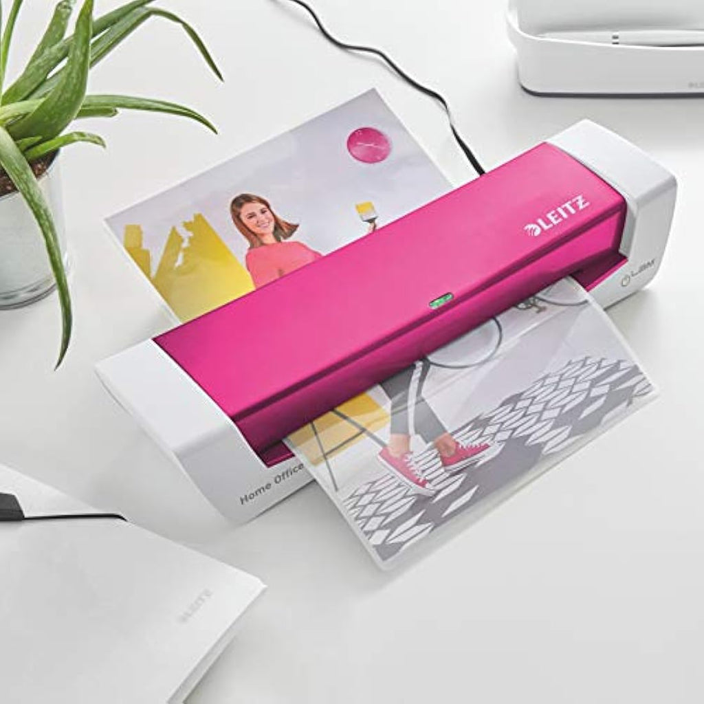 Leitz iLam A4 Home Office Laminator – Metallic Pink Document Protection