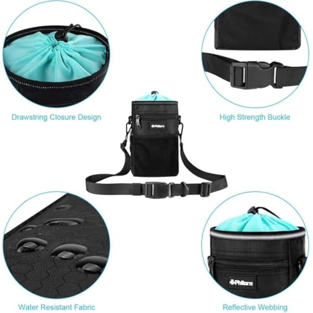 Philorn Dog Treat Pouch – Water-Resistant Training Bag with Bowl