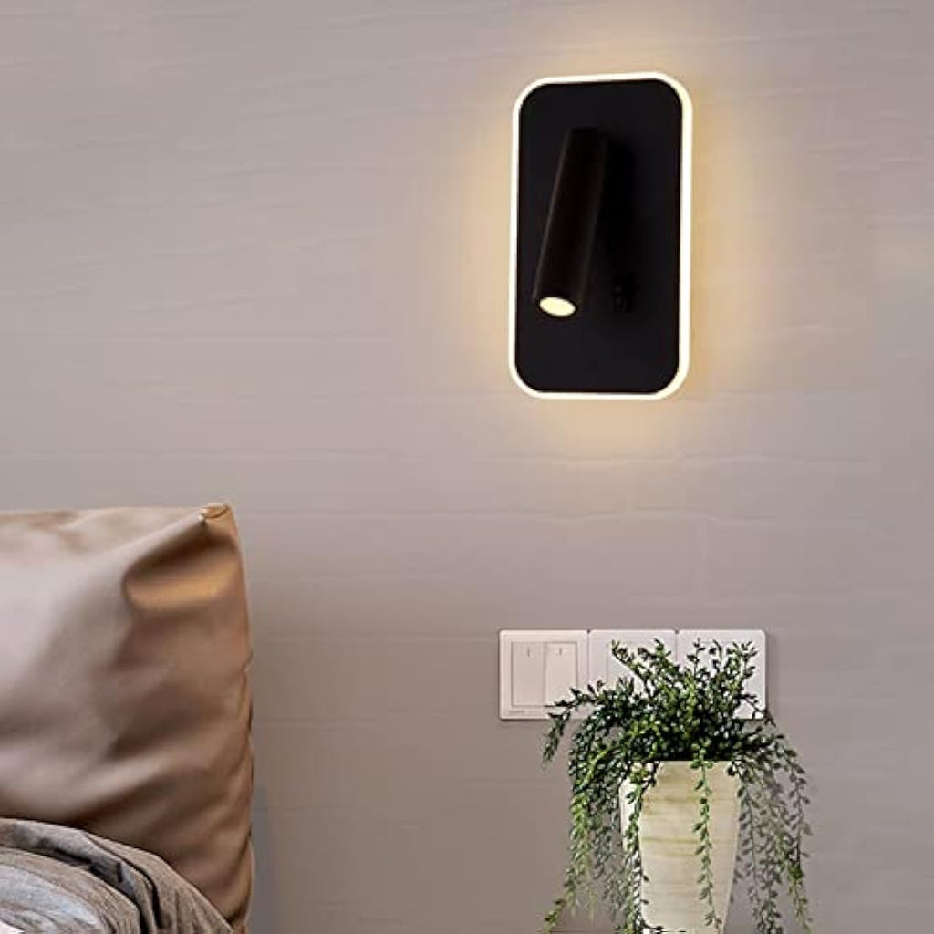 uksunvi LED Bedside Reading Wall Lamp | 12W Adjustable Spotlight - 2 Pack