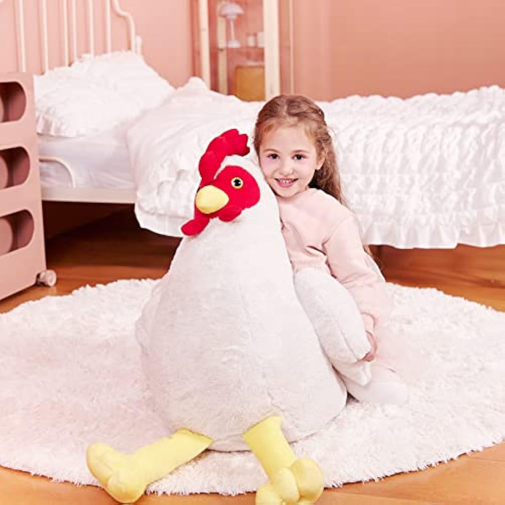 IKASA Giant Stuffed Chicken Plush Toy - 60cm Large Soft Henny Toy