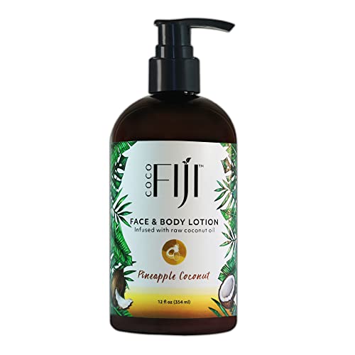 Coco Fiji Organic Coconut Oil Face & Body Lotion – Pineapple Coconut 12oz