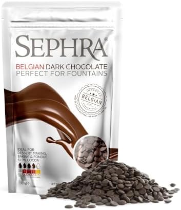 Sephra Dark Belgian Couverture Chocolate Callets for Fountains - 907g