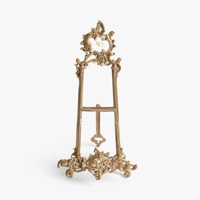 Assorted Collections 16" Solid Brass Easel Display Stand for Art & Signs