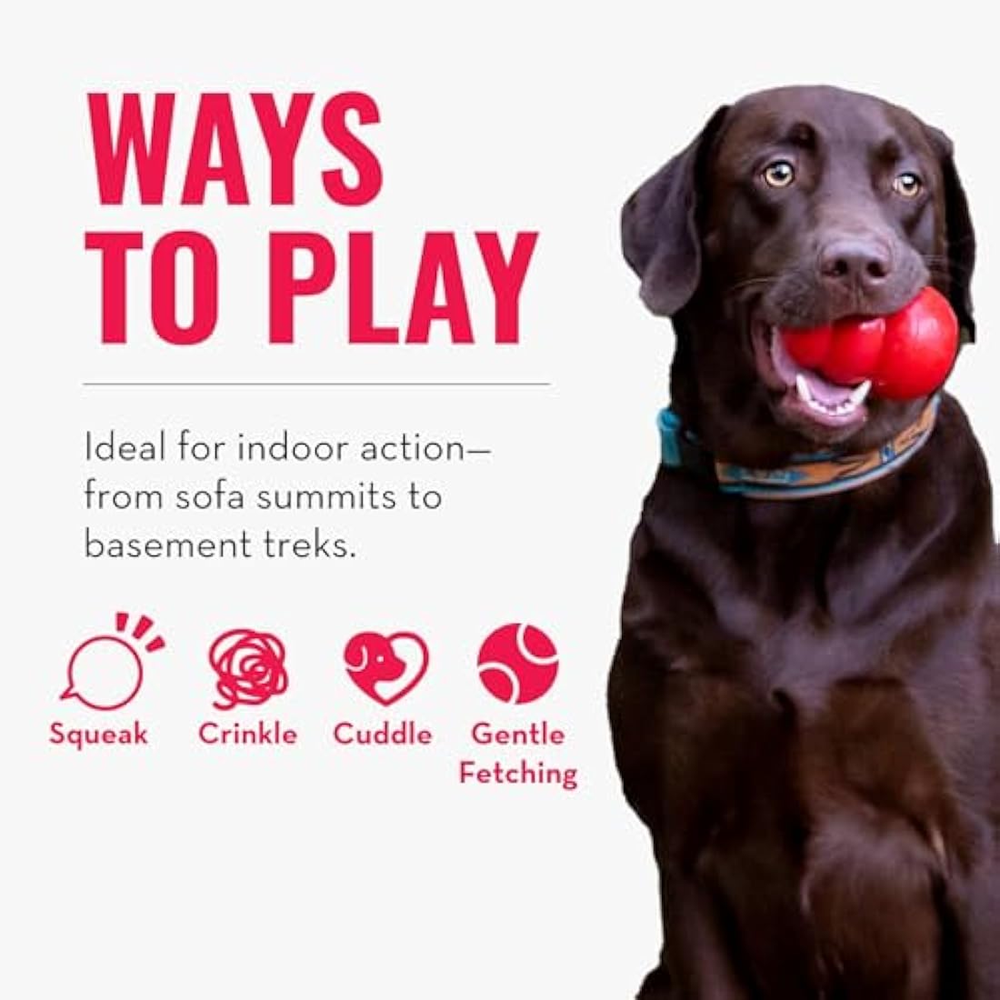 KONG Sherps Llama Squeaky Plush Dog Toy – Soft Indoor Play – Medium
