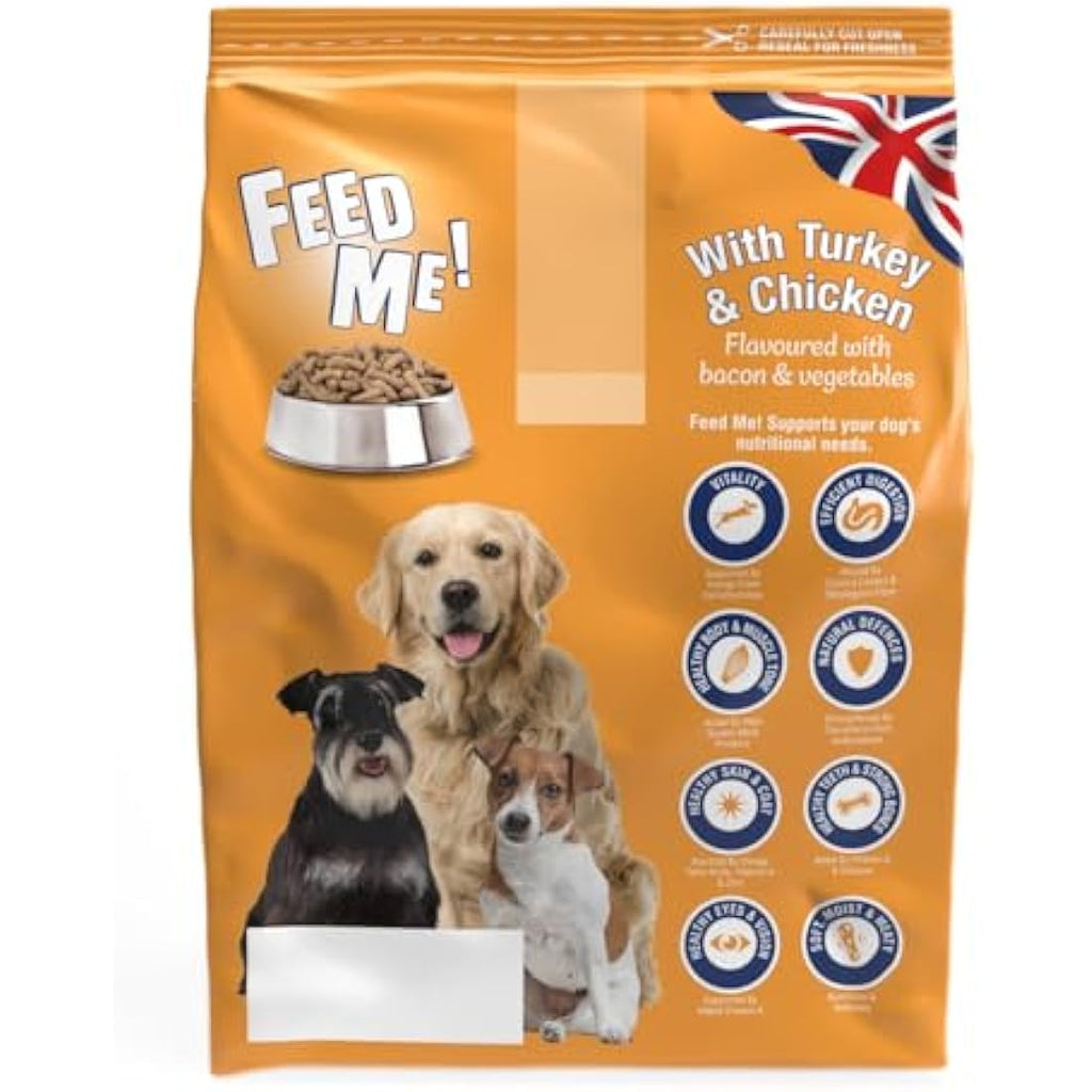 HiLife Feed Me! Dry Dog Food – Turkey, Chicken & Bacon – 6kg