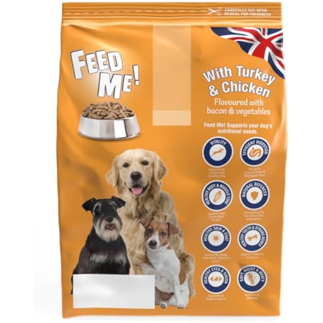 HiLife Feed Me! Dry Dog Food – Turkey, Chicken & Bacon – 6kg
