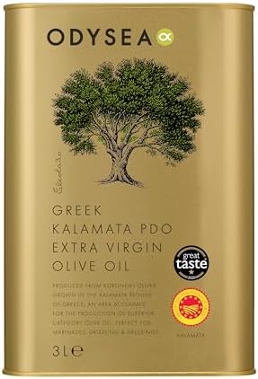 Odysea Greek PDO Kalamata Extra Virgin Olive Oil – Cold Pressed, 3L