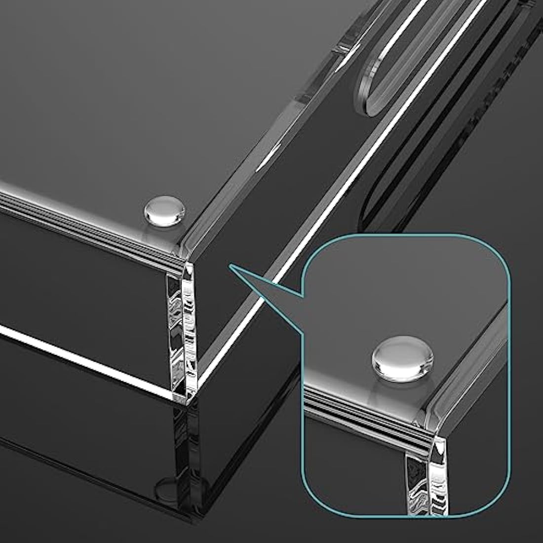 Acrylic Serving Tray | 12x16 Spill-Proof Coffee Table Tray