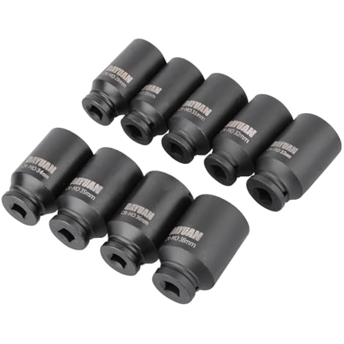9-Piece Axle Hub Nut Impact Socket Set | 1/2" Drive 29-38mm