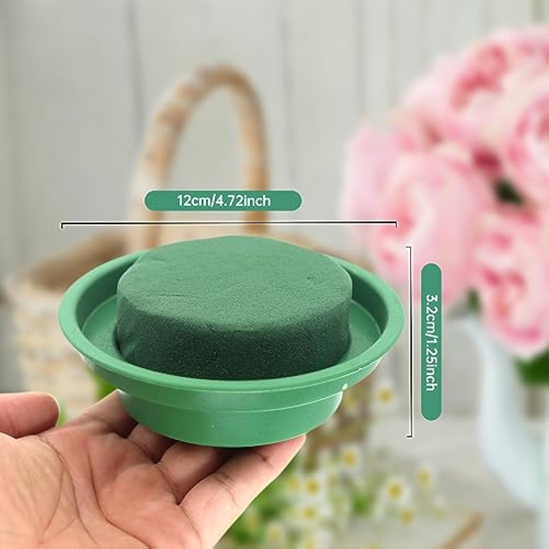 Jolof Store Round Floral Foam Bricks with Bowls for Flower Arrangements - 5PCS