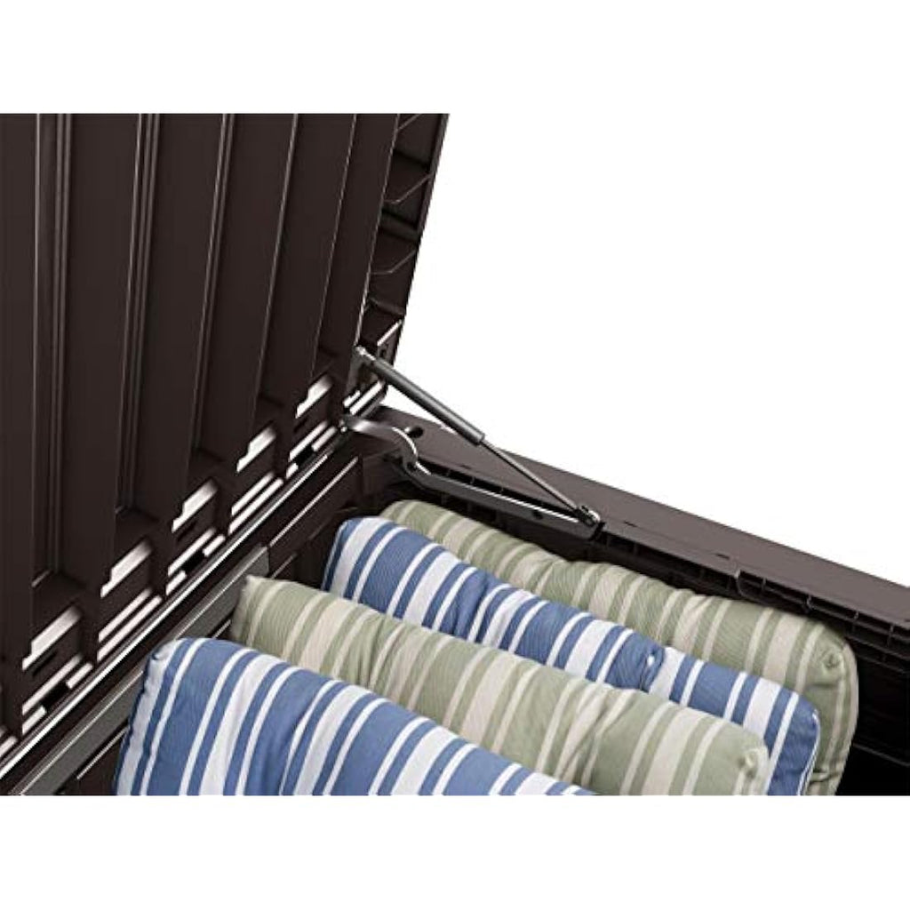 Keter Westwood 570L Outdoor Garden Storage Box | Brown Wood Effect