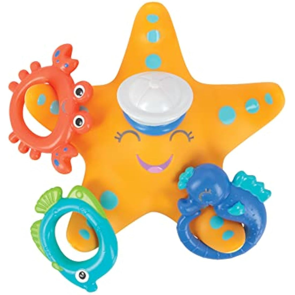 Nuby Starfish Hoopla Floating Bath Toy with 3 Rings | Ages 18m+