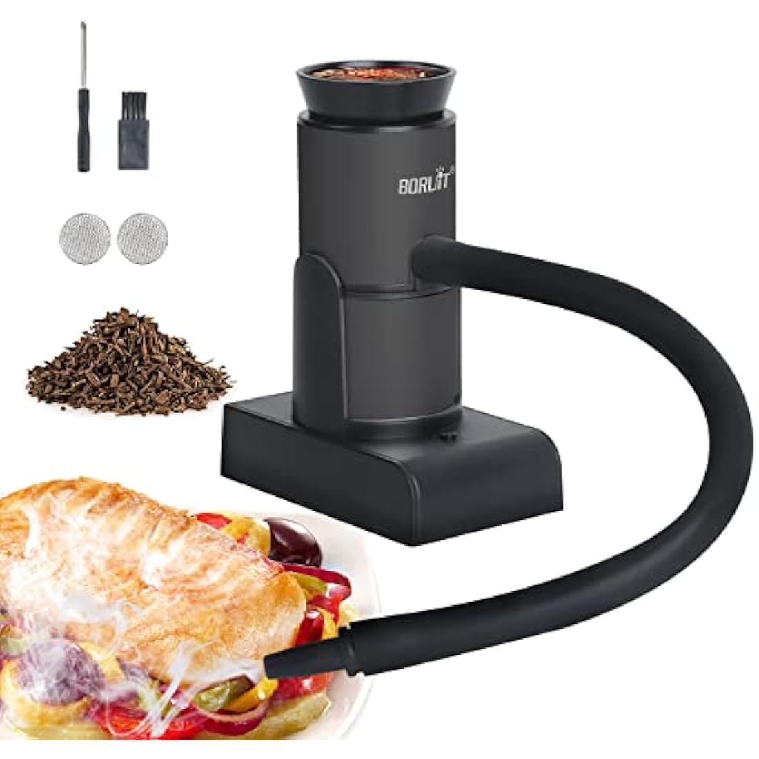 BORUiT Portable Food Smoking Gun | Wood Smoke Infuser for Cocktails & Meat