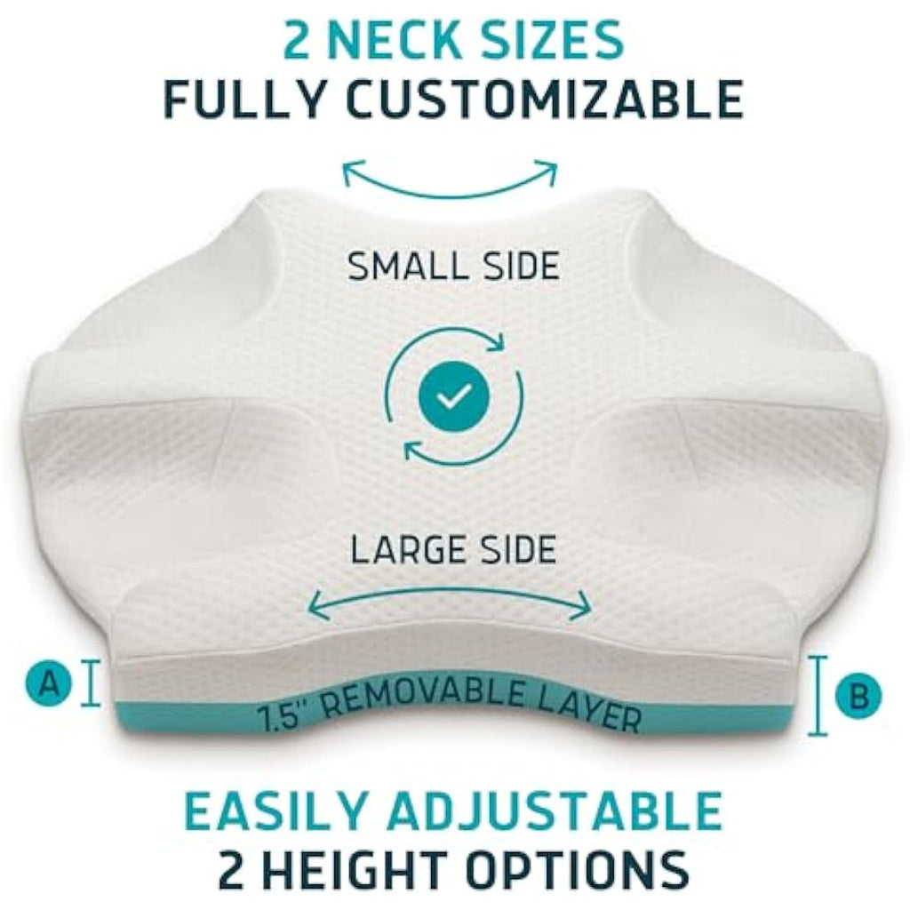 Lunderg CPAP Pillow | Adjustable Memory Foam for Side & Back Sleepers
