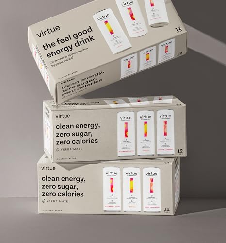 Virtue Yerba Mate Natural Energy Drink Mixed Pack - Sugar Free (12x250ml)