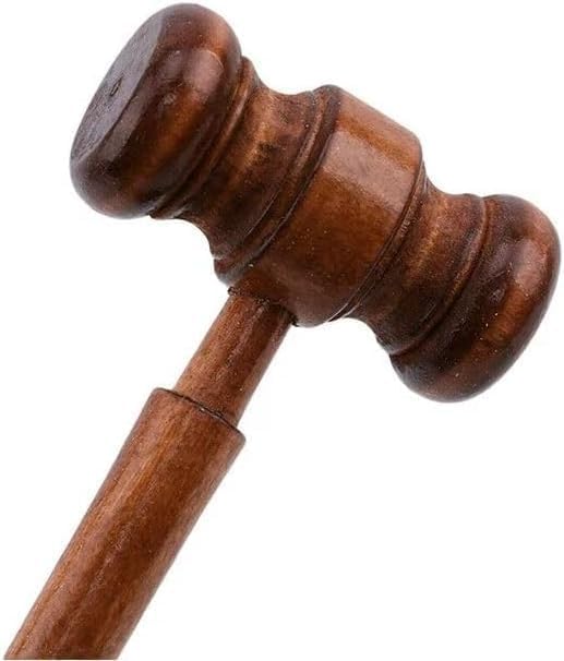 Rzcin Brown Handmade Wooden Gavel, Vintage Judge Gavel, Auction Gavels, Props and Clothing Accessories, Office Desk Accessories - image 2