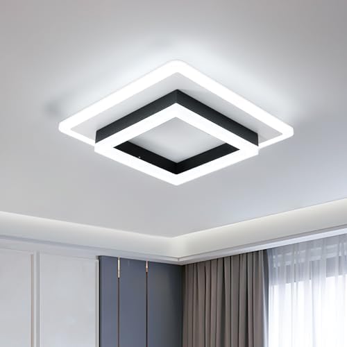 DELIPOP Modern Square LED Ceiling Light – 30W 6500K Acrylic Lamp