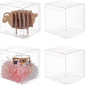 BENECREAT 10-Pack Clear PVC Cube Gift Boxes | 12x12x12cm Party Favors