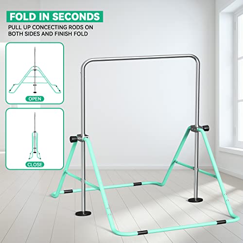FBSPORT Folding Gymnastics Bar | Adjustable Height Home Training Equipment