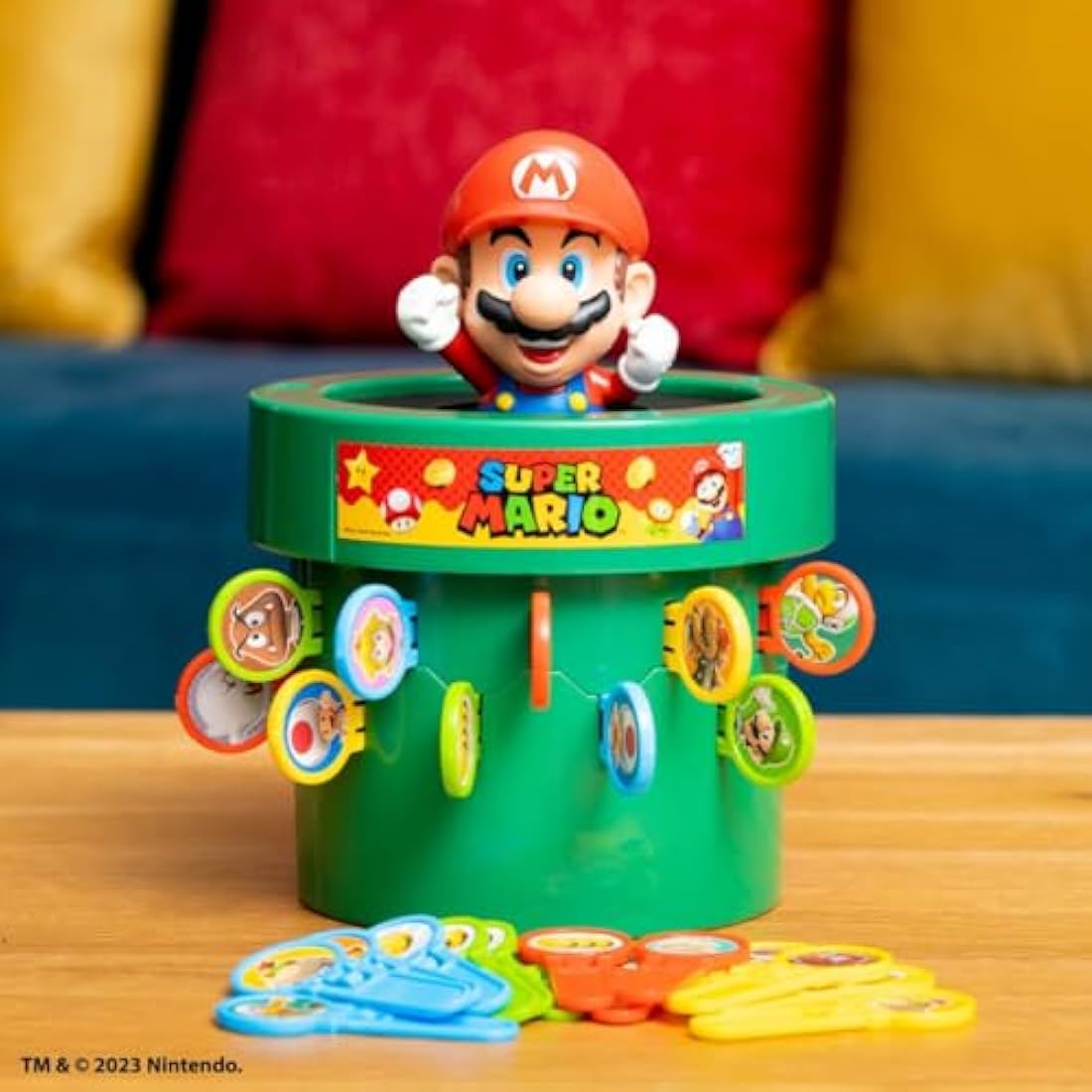 TOMY Super Mario Pop Up Board Game - Family Tabletop Toy for Kids