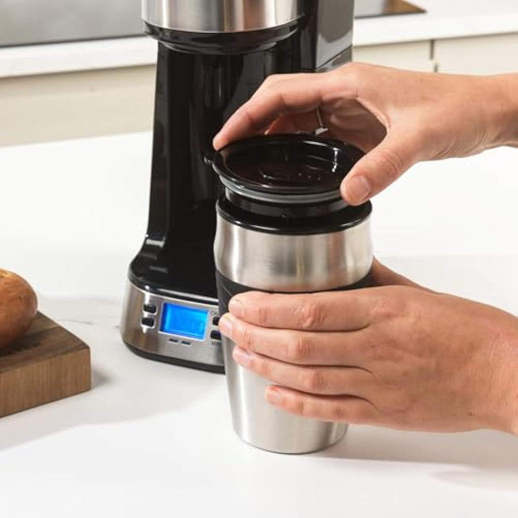 Salter EK2732 Personal Coffee Maker | 420ml Travel Mug & Washable Filter