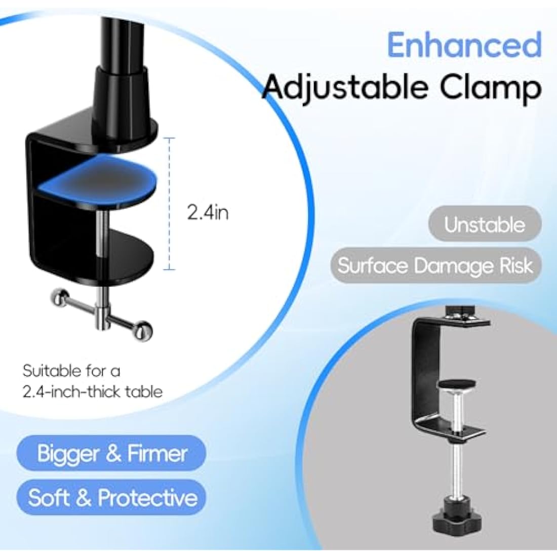 EMART Adjustable Over The Table Rod Stand | 50-94" Aluminum Arch Frame