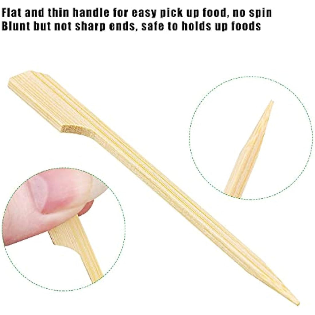 Hysagtek 3.5" Wooden Cocktail Picks – 400pc Eco-Friendly Appetizer Skewers