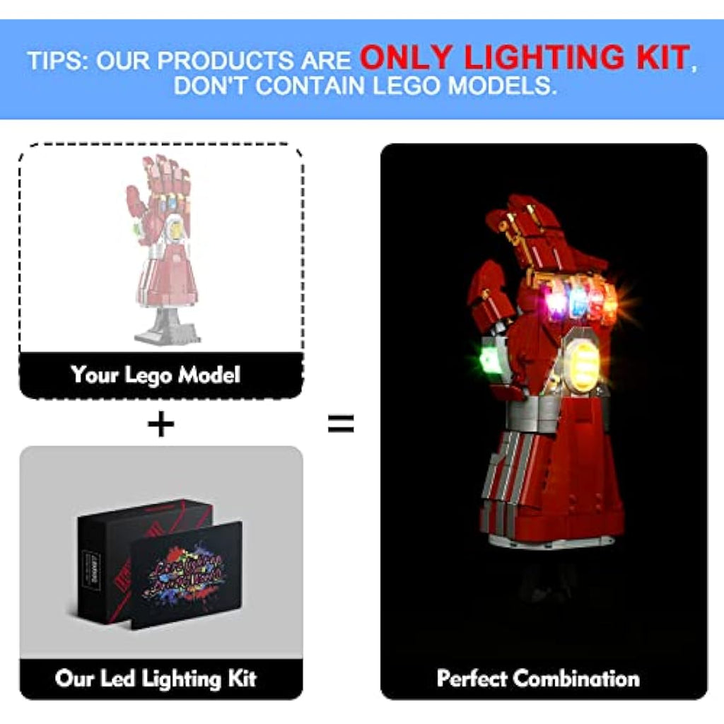 Jolof Store LED Light Kit for Lego Marvel Nano Gauntlet 76223