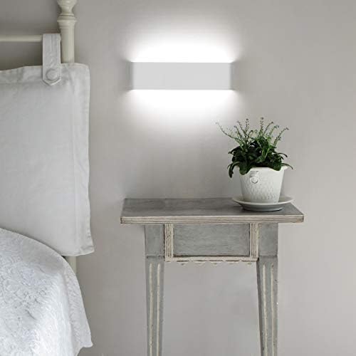12W LED Indoor Wall Lamp - Modern Cool White Sconce 2 Pack