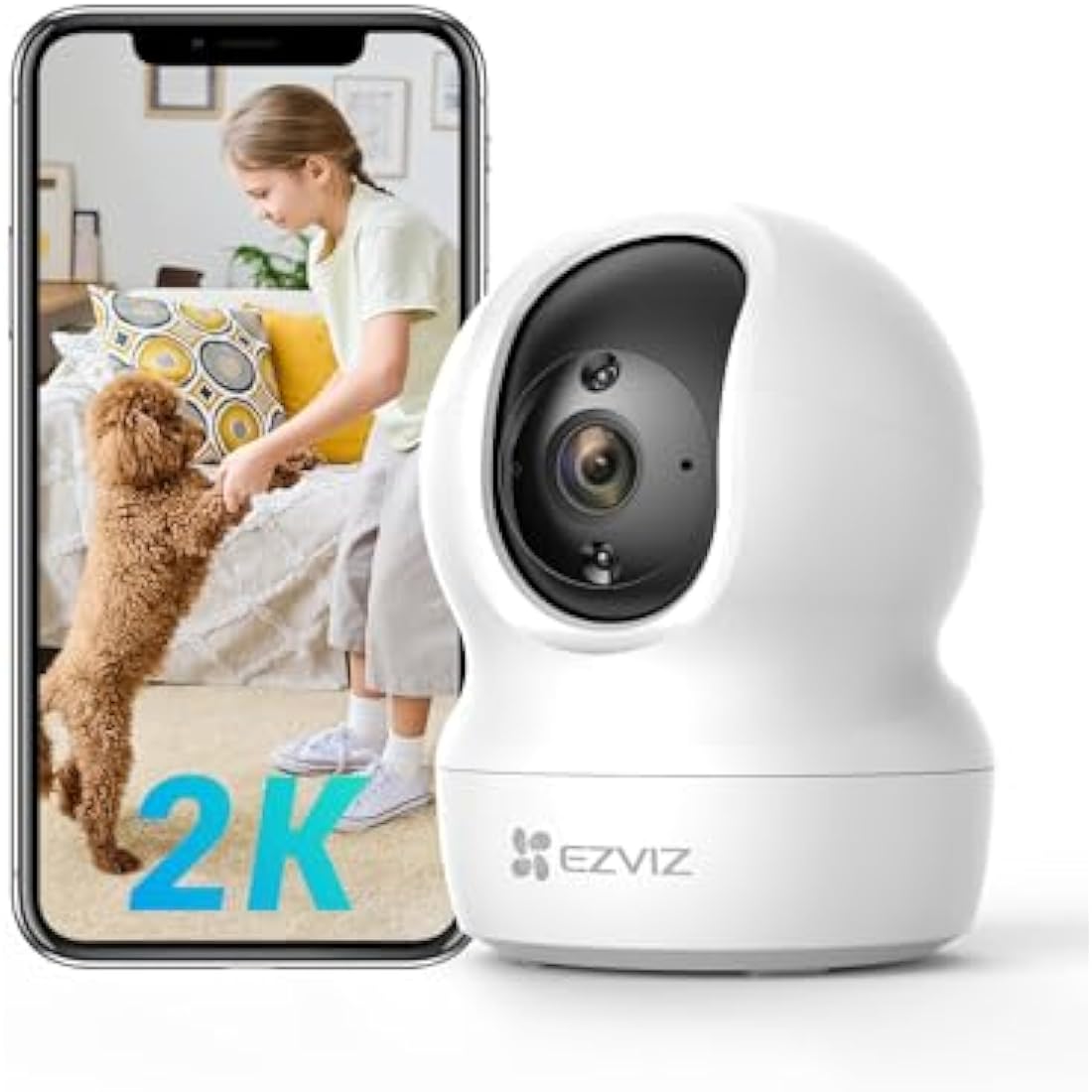 EZVIZ CP1 Pro 2K Indoor Security Camera | 360° Pan Tilt Baby Monitor