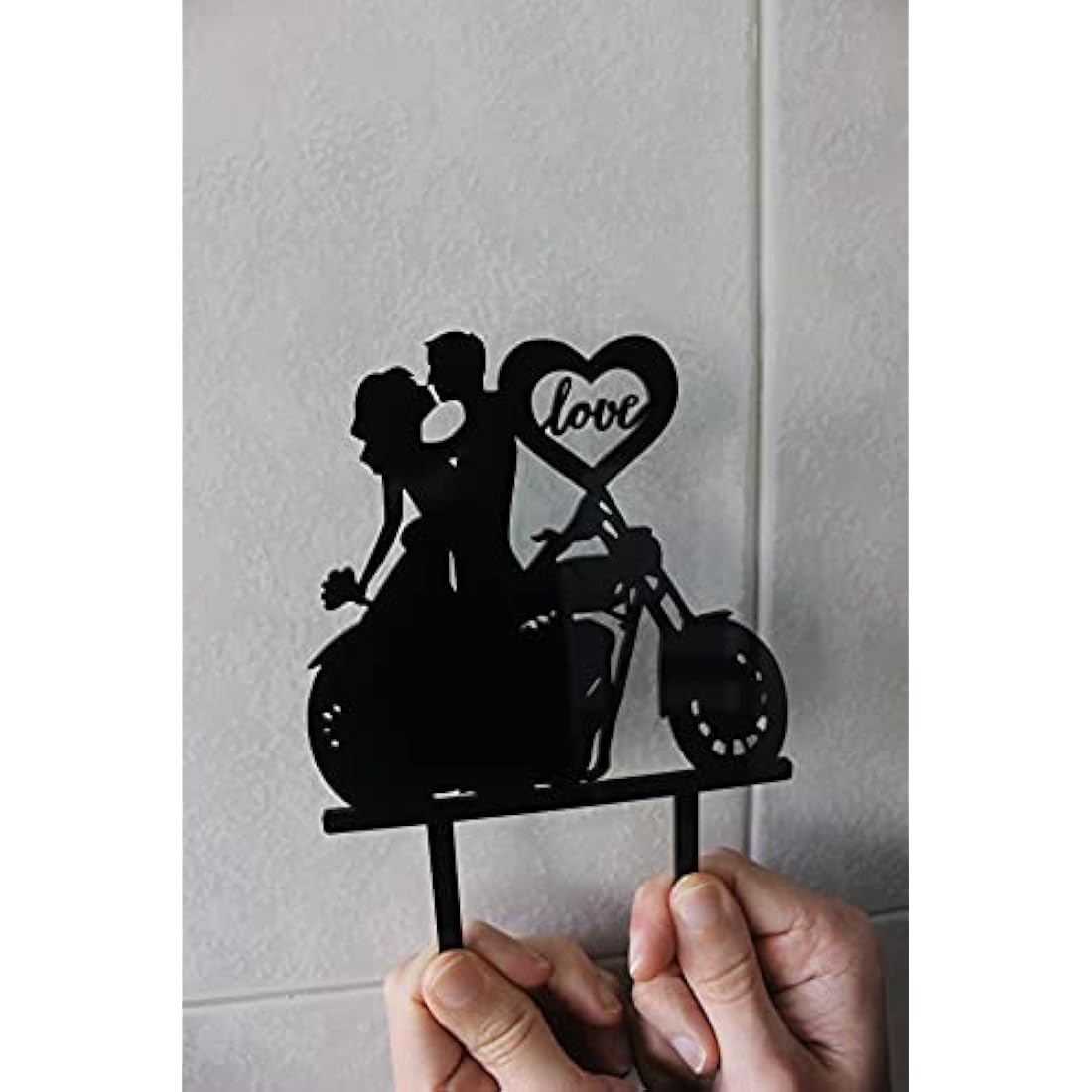 Jolof Store Wedding Cake Topper – Black Acrylic Moon Silhouette
