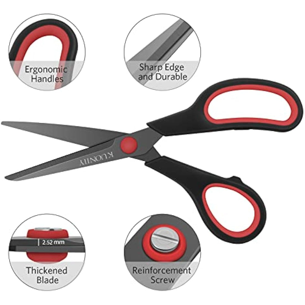 KUONIIY Titanium Multi-Purpose Scissors Set | 5-Piece Sharp Shears