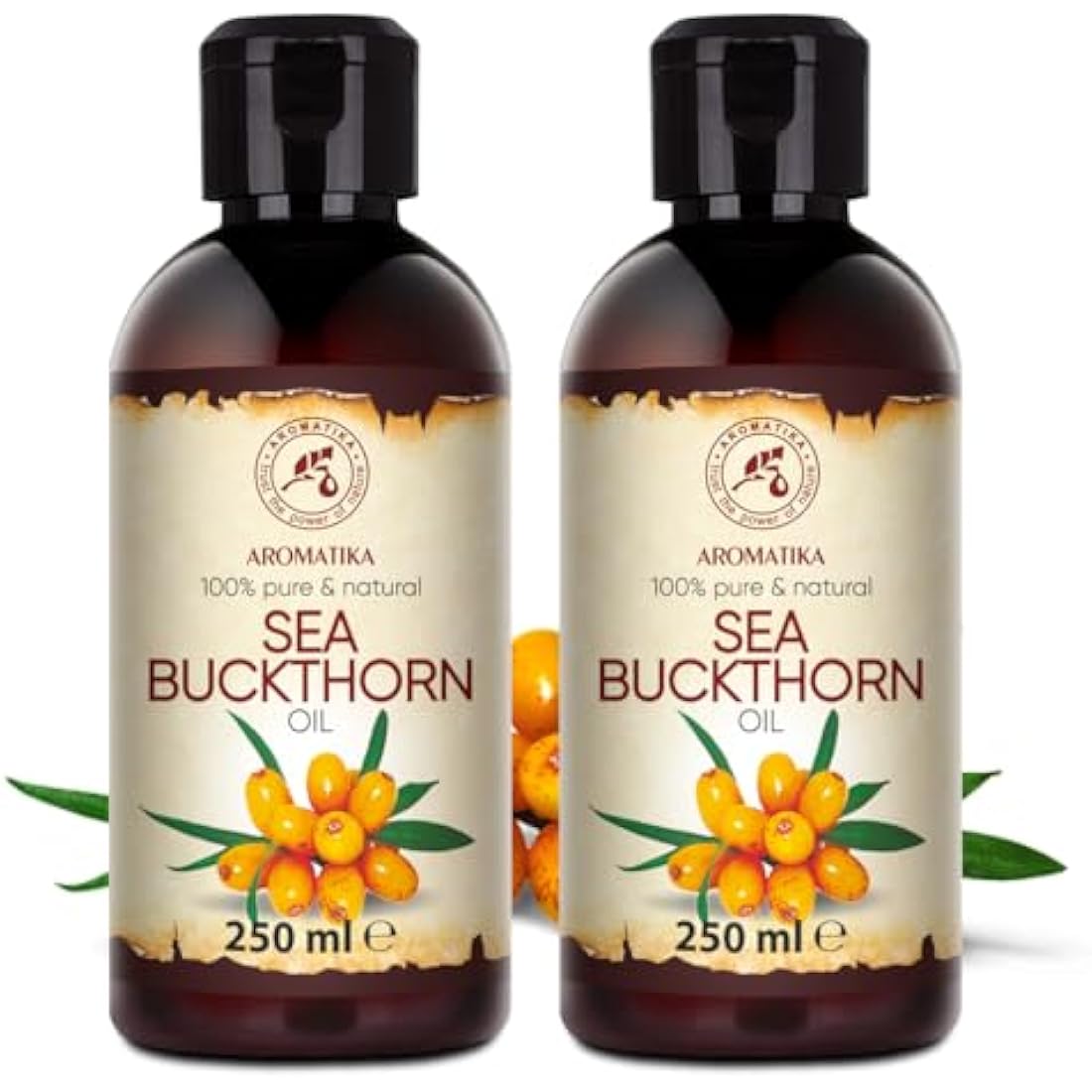 Sea Buckthorn Oil – 100% Pure Cold Pressed Set (2x250ml)