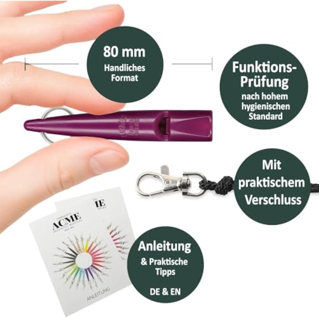 ACME 211.5 Dog Whistle with Whistle Band | Ultrasonic Recall Training