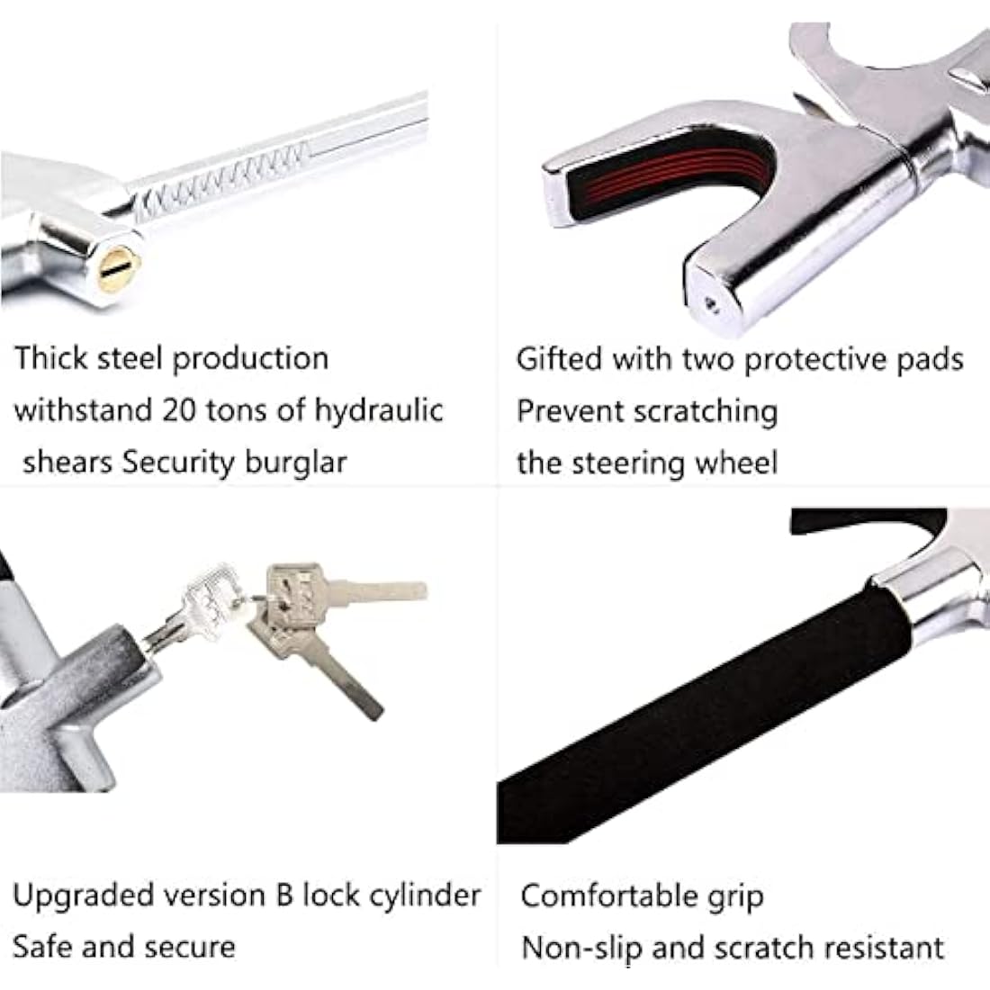Jolof Store Universal Car Steering Wheel Lock – Anti-Theft Safety Hammer