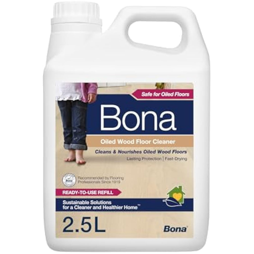 Bona Oiled Wood Floor Cleaner Refill – Plant-Based Formula – 2.5L