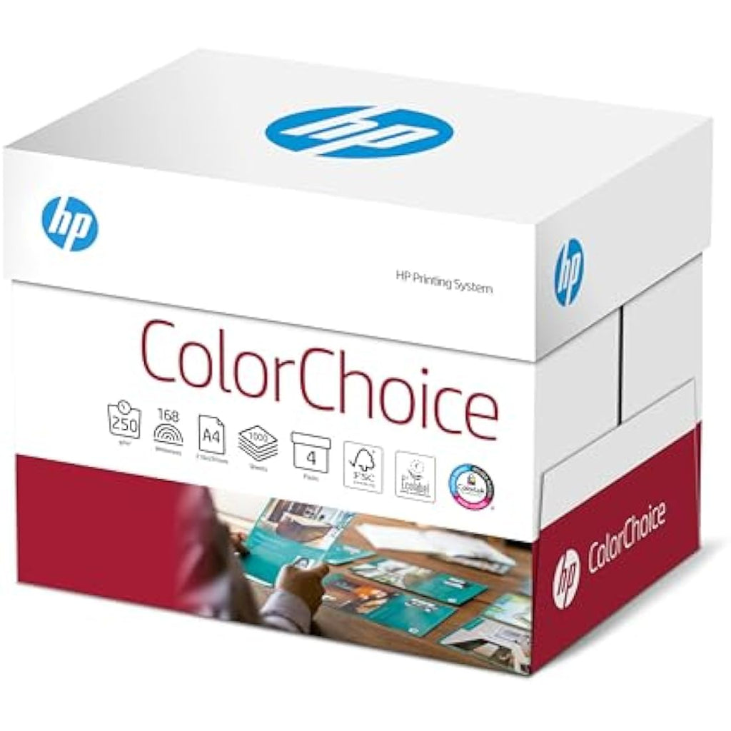 HP Color Choice A4 Paper 250gsm Heavyweight Cardstock - White (250 Sheets)